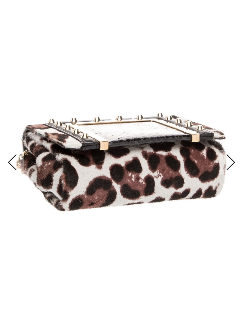 Jimmy Choo- Authentic 🍀 Pony Hair Leopard Print Chain Shoulder Bag - Picture 5 of 6